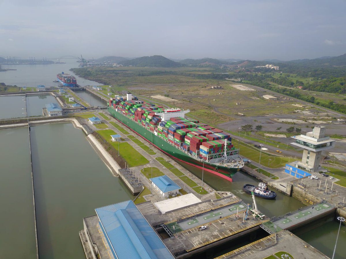 Le MV Triton traverse le canal de Panama élargi, le 15 mai 2019