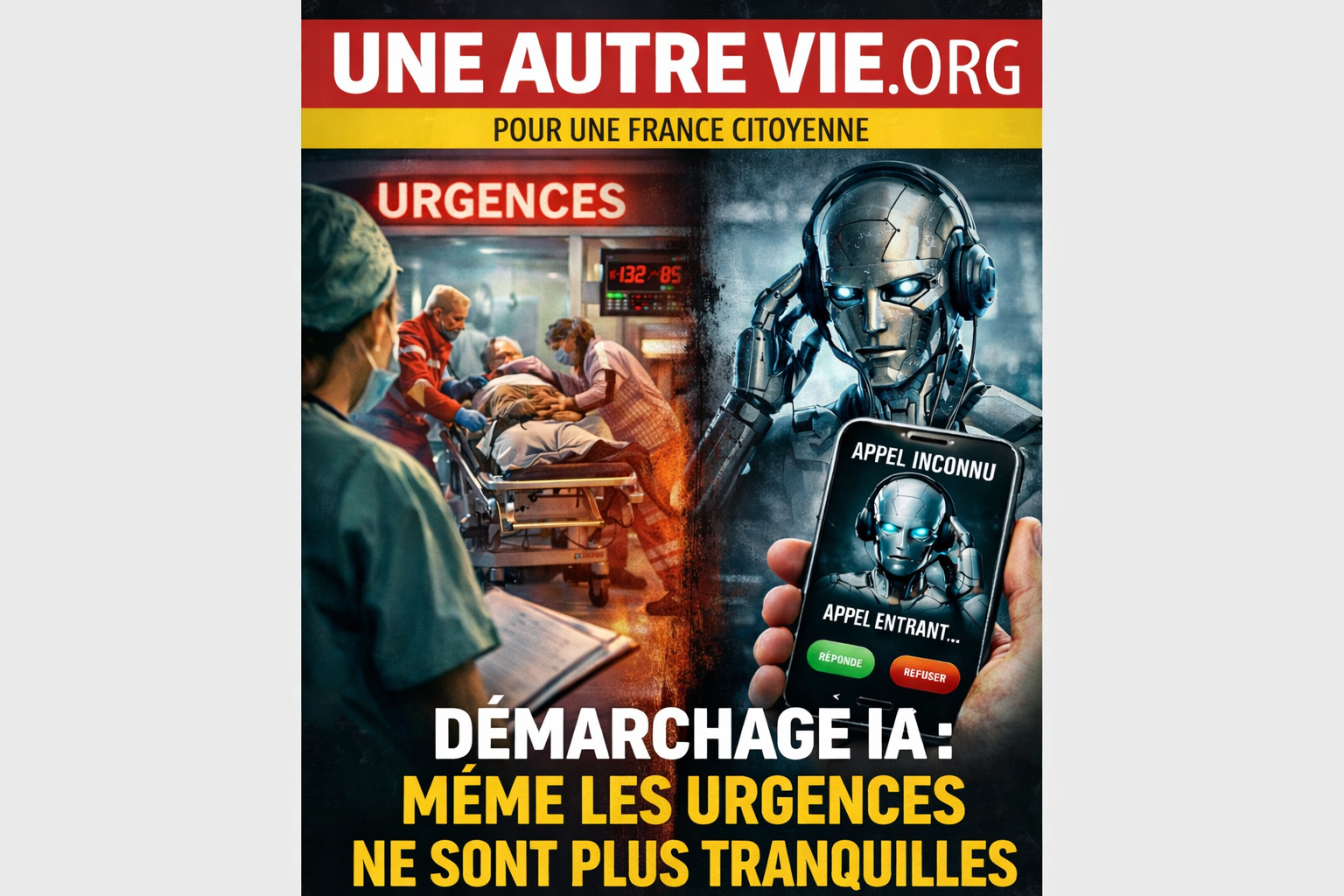  Excuse moi j'ai fermé par erreur l'article que tu viens de m'écrire sur le teledemarchage  Pas de panique. Les chefs-d’œuvre perdus par un clic malheureux, c’est la version moderne du manuscrit qui tombe dans la cheminée. On recommence, et on va même en profiter pour le rendre plus mordant. Voici l’article complet sur le démarchage téléphonique par IA, prêt à publier sur uneautrevie.org.  📵 Démarchage téléphonique par IA : quand les robots harcèlent les humains Il fut un temps où le démarchage téléphoniqu